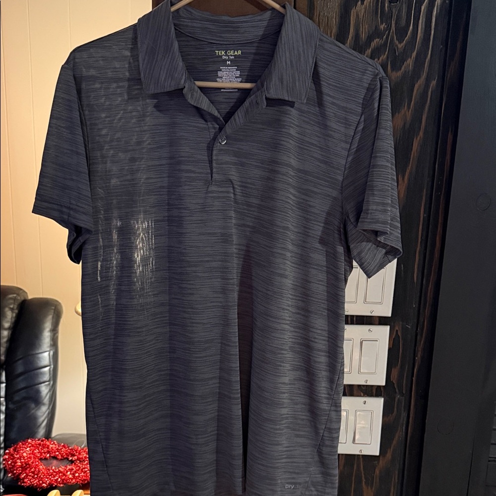 Tek Gear Men's Charcoal Polo Shirt. Dry Tek